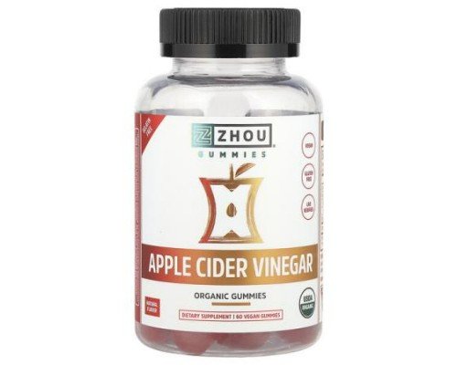 Zhou Nutrition, Organic Apple Cider Vinegar Gummies, 60 Vegan Gummies