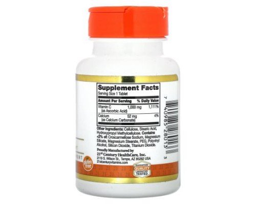 21st Century, Vitamin C, 1,000 mg, 60 Tablets