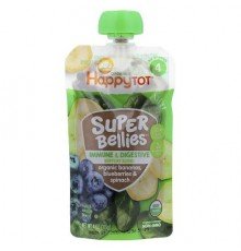 Happy Family Organics, Happy Tot®, Super Bellies™, For 2+ Years , Organic Bananas, Blueberries & Spinach, 4 oz (113 g)