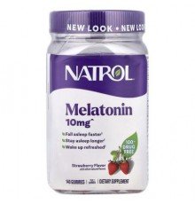 Natrol, Melatonin Gummies, Strawberry, 140 Gummies (5 mg per Gummy)