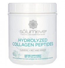 Solumeve, Hydrolyzed Collagen Peptides with Turmeric, MCT, and Ginger, 14.1 oz (400 g)