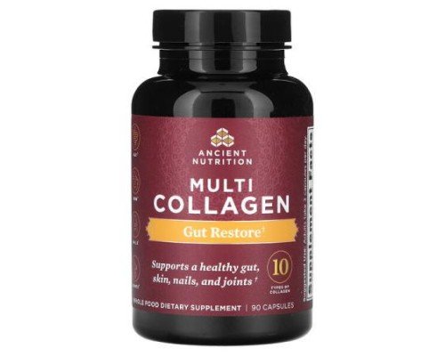 Ancient Nutrition, Multi Collagen, Gut Restore, 90 Capsules