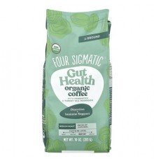 Four Sigmatic, Gut Health, Organic Coffee with Probiotics and Turkey Tail Mushroom, Ground, Medium Roast, 10 oz (283 g)