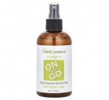 Mild By Nature, Lemongrass On The Go Hand Cleanser, Alcohol-Free, With Thymol & Aloe, 8 fl oz (240 ml) (Discontinued Item)