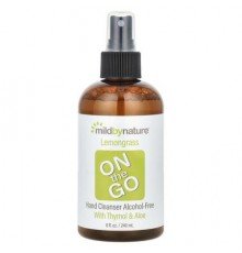 Mild By Nature, Lemongrass On The Go Hand Cleanser, Alcohol-Free, With Thymol & Aloe, 8 fl oz (240 ml) (Discontinued Item)