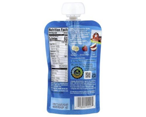 Gerber, Natural for Baby, 2nd Foods®, Apple, Strawberry, Banana, 3.5 oz (99 g)
