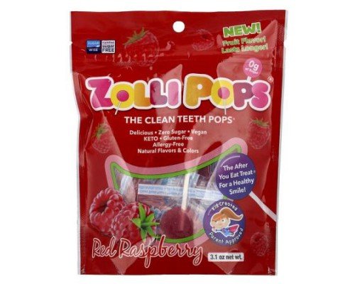 Zollipops, The Clean Teeth Pops®, Red Raspberry, 3.1 oz