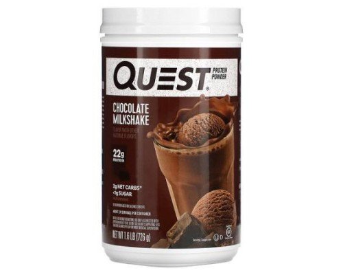 Quest Nutrition, Protein Powder, Chocolate Milkshake, 1.6 lb (726 g)