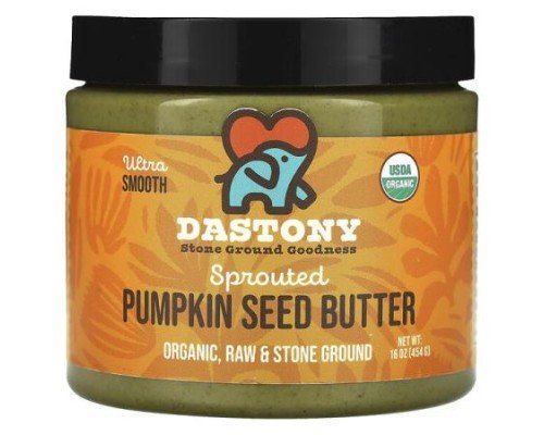 Dastony, Organic Sprouted Pumpkin Seed Butter, Ultra Smooth, 16 oz (454 g)
