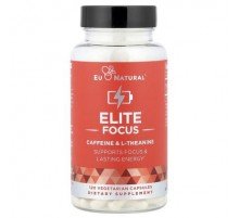 Eu Natural, Elite Focus, Caffeine & L-Theanine, 120 Vegetarian Capsules