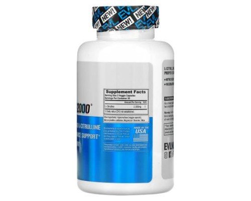 EVLution Nutrition, L-Citrulline2000, 90 Veggie Capsules (666 mg per Capsule)