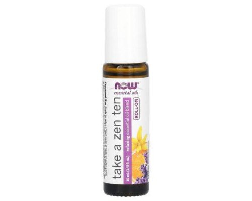 NOW Foods, Essential Oils, Roll On, Take a Zen Ten, 1/3 fl oz (10 ml)