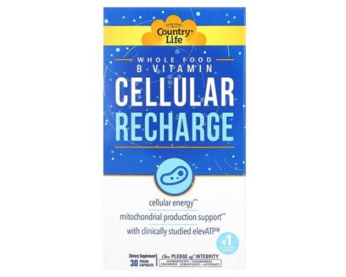Country Life, Cellular Recharge,  30 Vegan Capsules