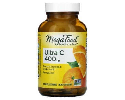 MegaFood, Ultra C, 400 mg, 90 Tablets