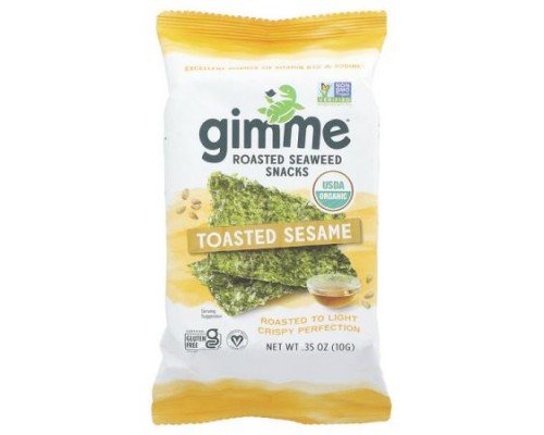 gimMe, Roasted Seaweed Snacks, Toasted Sesame, 0.35 oz (10 g)