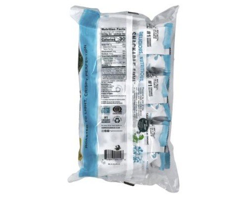 gimMe, Roasted Seaweed Snacks, Sea Salt, 6 Pack, 0.17 oz (5 g) Each