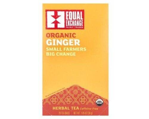 Equal Exchange, Organic Ginger, Herbal Tea, Caffeine Free, 20 Tea Bags, 1.05 oz (30 g)