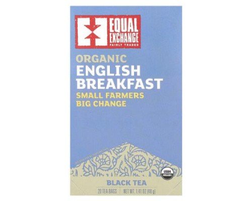 Equal Exchange, Organic English Breakfast, Black Tea, 20 Tea Bags, 1.41 oz (40 g)