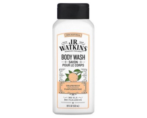 J R Watkins, Body Wash, Grapefruit, 18 fl oz (532 ml)