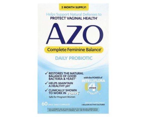 AZO, Complete Feminine Balance®, Daily Probiotic, 60 Capsules