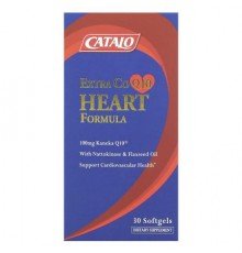 CATALO, Extra CoQ10, Heart Formula with Nattokinase & Flaxseed Oil, 30 Softgels