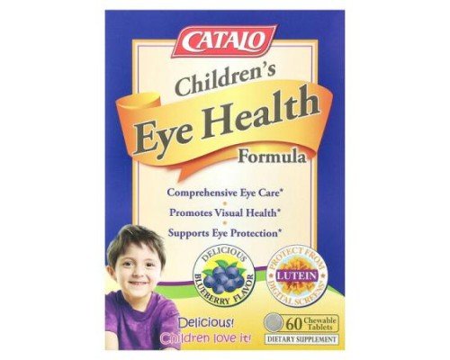 CATALO, Children's Eye Health Formula, Blueberry, 60 Chewable Tablets