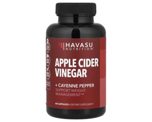 Havasu Nutrition, Apple Cider Vinegar + Cayenne Pepper , 60 Capsules