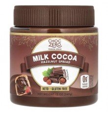 ChocZero, Milk Cocoa Hazelnut Spread, 12 oz (340 g)