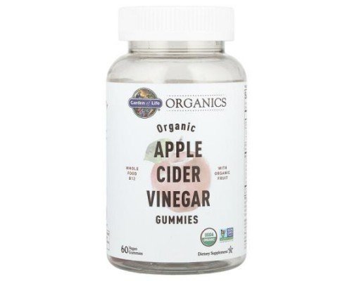 Garden of Life, Organic Apple Cider Vinegar Gummies, 60 Vegan Gummies