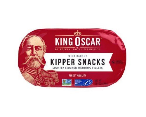 King Oscar, Kipper Snacks, Lightly Smoked Herring Fillets, 3.54 oz (100 g)