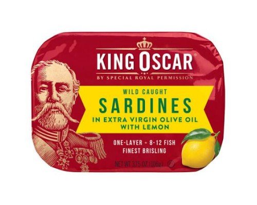 King Oscar, Wild Caught Sardines In Extra Virgin Olive Oil, With Lemon, 3.75 oz (106 g)