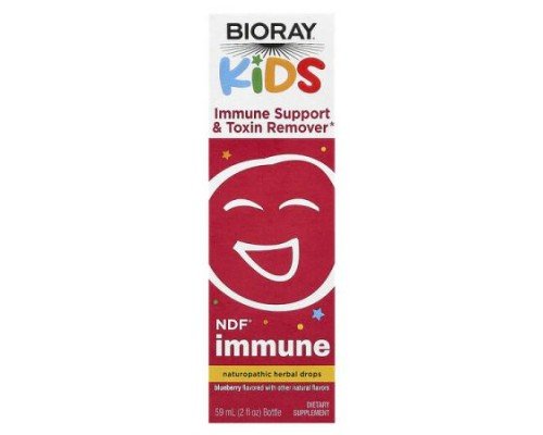 Bioray, Kids, Immune Support & Toxin Remover, Blueberry, 2 fl oz (59 ml)