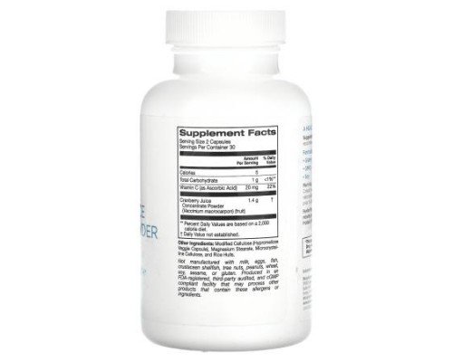 Solumeve, Cranberry Juice Concentrate Plus Vitamin C, 60 Veggie Capsules