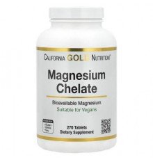 California Gold Nutrition, Magnesium Chelate with Calcium, 270 Tablets