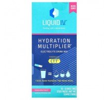 Liquid I.V., Hydration Multiplier, Electrolyte Drink Mix, Passion Fruit, 10 Stick Packs, 0.56 oz (16 g) Each