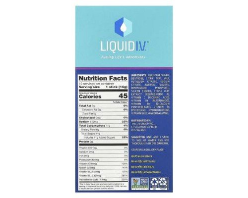 Liquid I.V., Hydration Multiplier, Electrolyte Drink Mix, Acai Berry,  10 Stick Packs, 0.56 oz (16 g) Each
