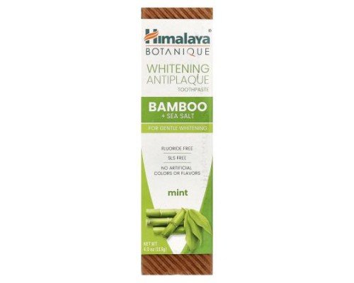 Himalaya, Whitening Antiplaque Toothpaste, Bamboo + Sea Salt, Mint, 4 oz ( 113 g)