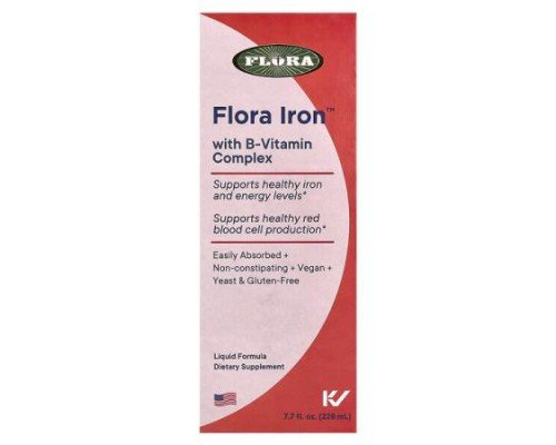 Flora, Iron with B-Vitamin Complex, 7.7 fl oz (228 ml)