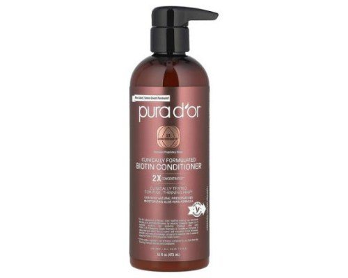 Pura D'or, Clinically Formulated Biotin Conditioner, All Hair Types, 16 fl oz (473 ml)