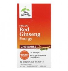 Terry Naturally, HRG80 Red Ginseng Energy, 30 Chewable Tablets (100 mg per Tablet)