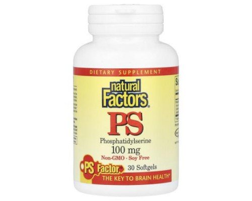 Natural Factors, PS, Phosphatidylserine, 100 mg, 30 Softgels