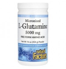 Natural Factors, Micronized L-Glutamine Powder, 16 oz (454 g)