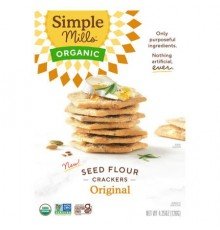 Simple Mills, Organic Seed Flour Crackers, Original, 4.25 oz (120 g)