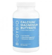 BodyBio, Calcium/Magnesium Butyrate, 250 Capsules