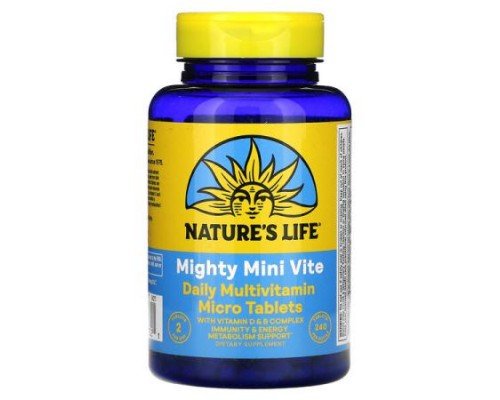 Nature's Life, Mighty Mini Vite, Daily Multivitamin, 240 Micro Tablets