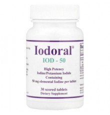 Optimox, Iodoral®, IOD-50, 50 mg, 30 Scored Tablets