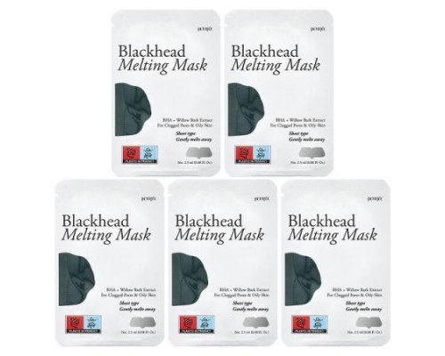 Petitfee, Blackhead Melting Beauty Mask, 5 Patches, 0.08 fl oz (2.5 ml) Each