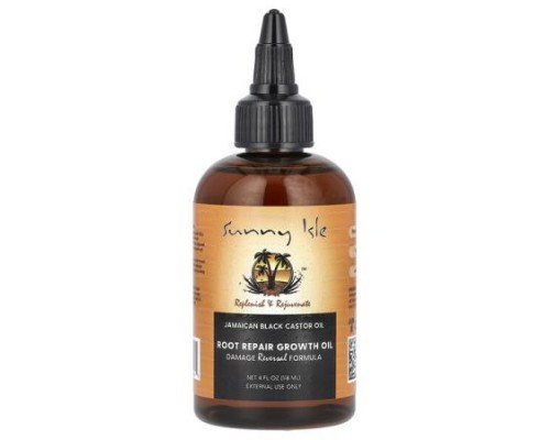Sunny Isle, Jamaican Black Castor Oil, Root Repair Growth Oil, 4 fl oz (118 ml)