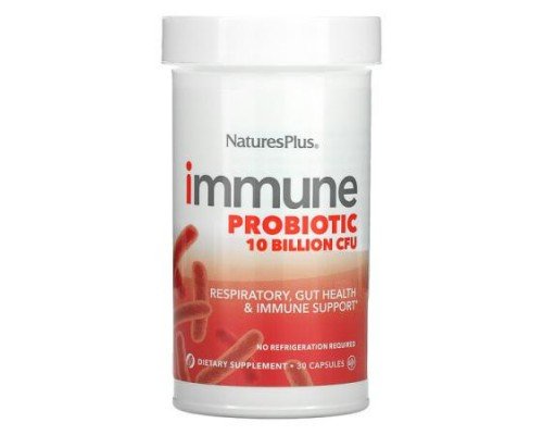 NaturesPlus, Immune Probiotic, 10 Billion CFU, 30 Capsules