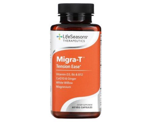 LifeSeasons, Migra-T, Tension Ease, 60 Veg Capsules